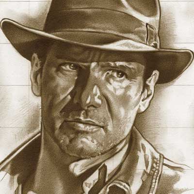 Indiana Jones: Head Study by Lawrence Noble