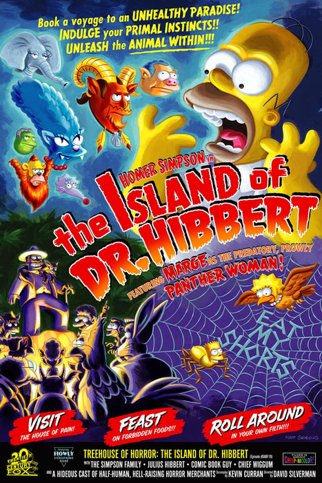 Island of Dr. Hibbert by Bill Morrison | The Simpsons canvas
