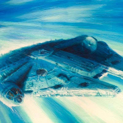 Millennium Falcon in Hyperspace by Christopher Clark | Star Wars