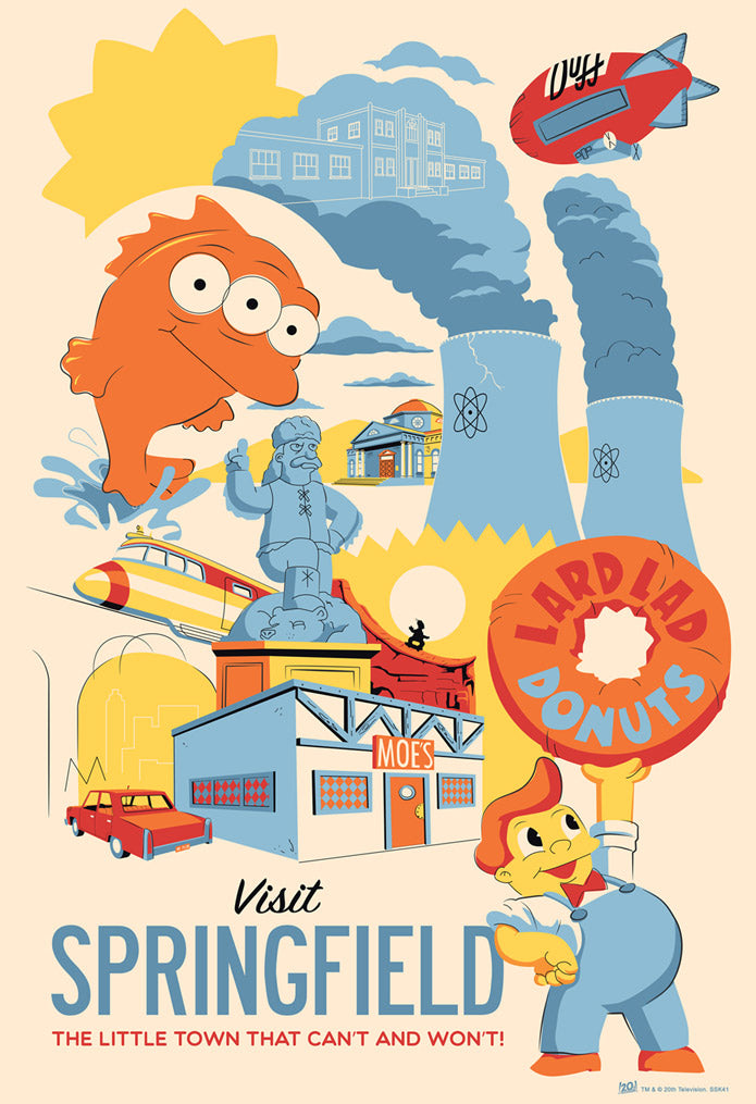 Springfield: A Hidden Gem by Steve Thomas | The Simpsons Art