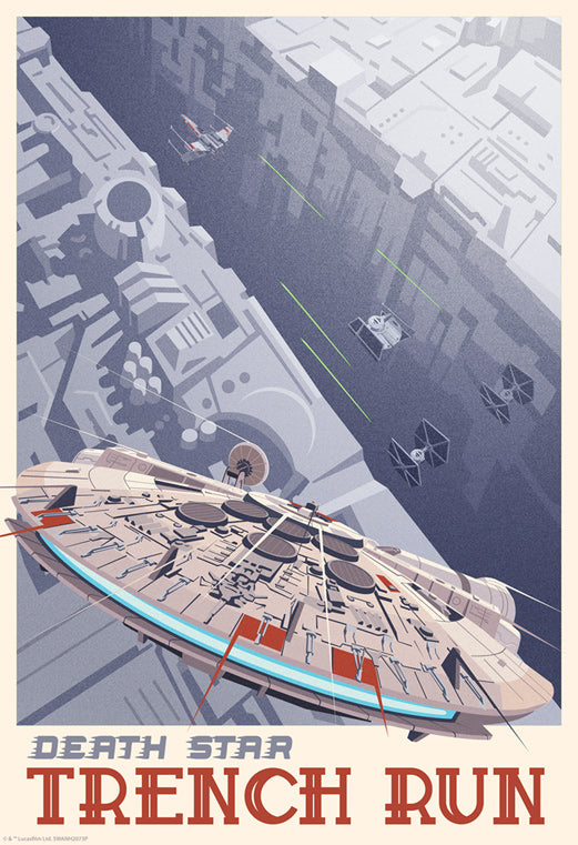 Death Star Trench Run by Steve Thomas | Star Wars Art — Acme
