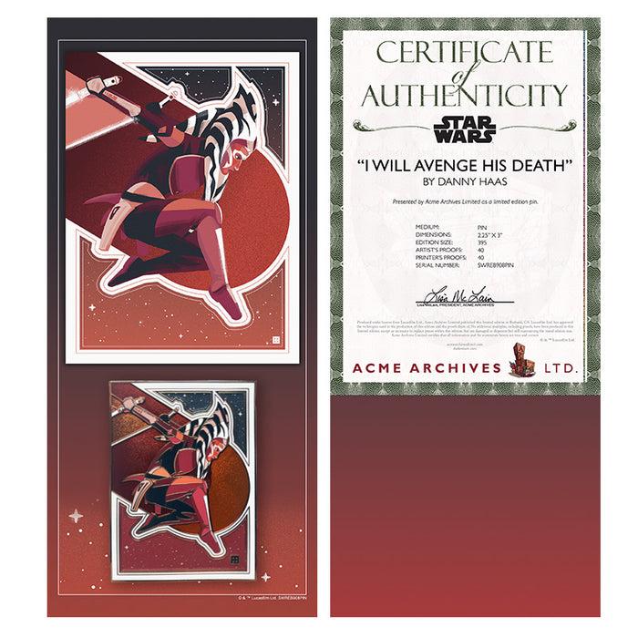 I Will Avenge His Death Collectible Pin