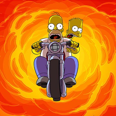 Bart and Homer on Bike | The Simpsons Movie — Acme Archives Direct