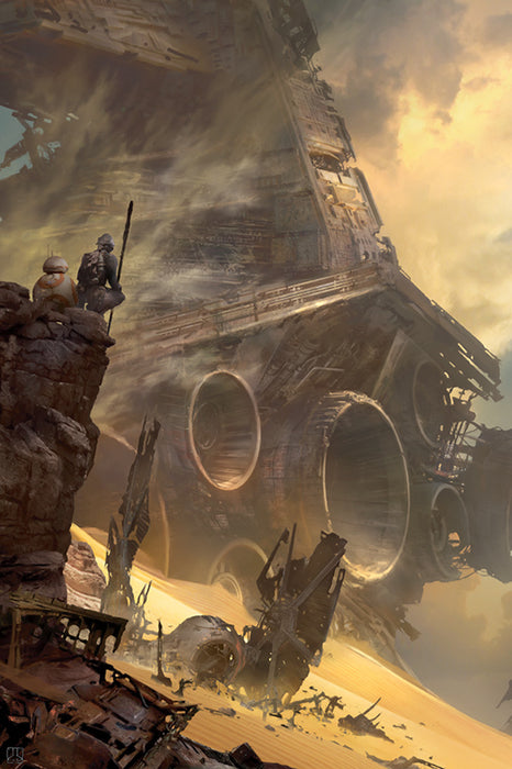 Tie Fighter Down by Stephan Martiniere | Star Wars