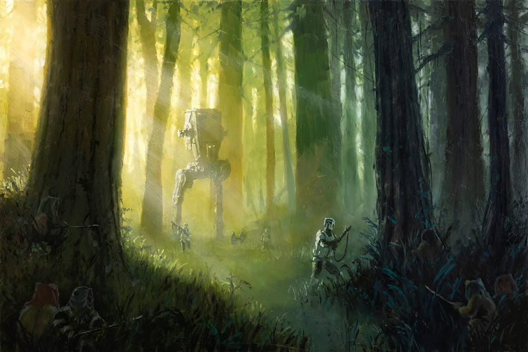 Patrolling the Endor Moon by Christopher Clark | Star Wars canvas