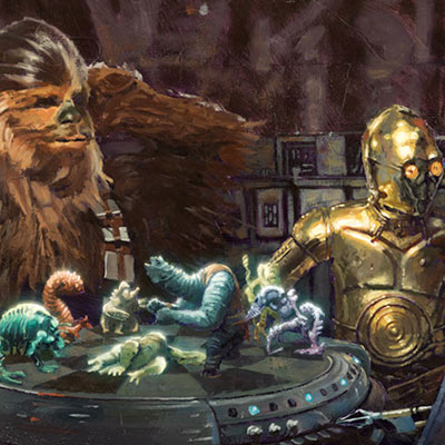 Chewbacca C3PO Han Solo Star Wars Chess Let The Wookiee Win Art