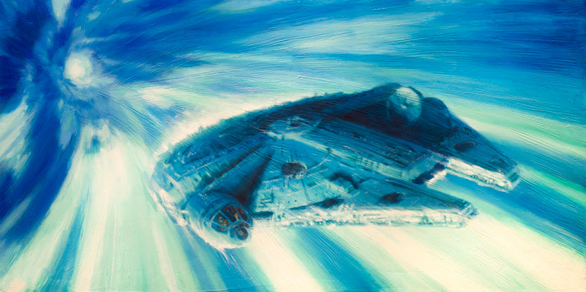 Millennium Falcon in Hyperspace by Christopher Clark | Star Wars