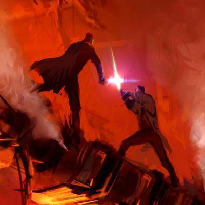 Mustafar Duel by Ryan Church | Star Wars artwork — Acme Archives